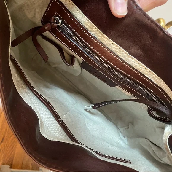 Michael Kors Vintage Hutton Large Hobo Bag in Chocolate Brown Leather NWT - Picture 7 of 9